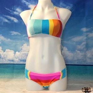TRINA TURK 25th Swimsuit Rainbow Design
